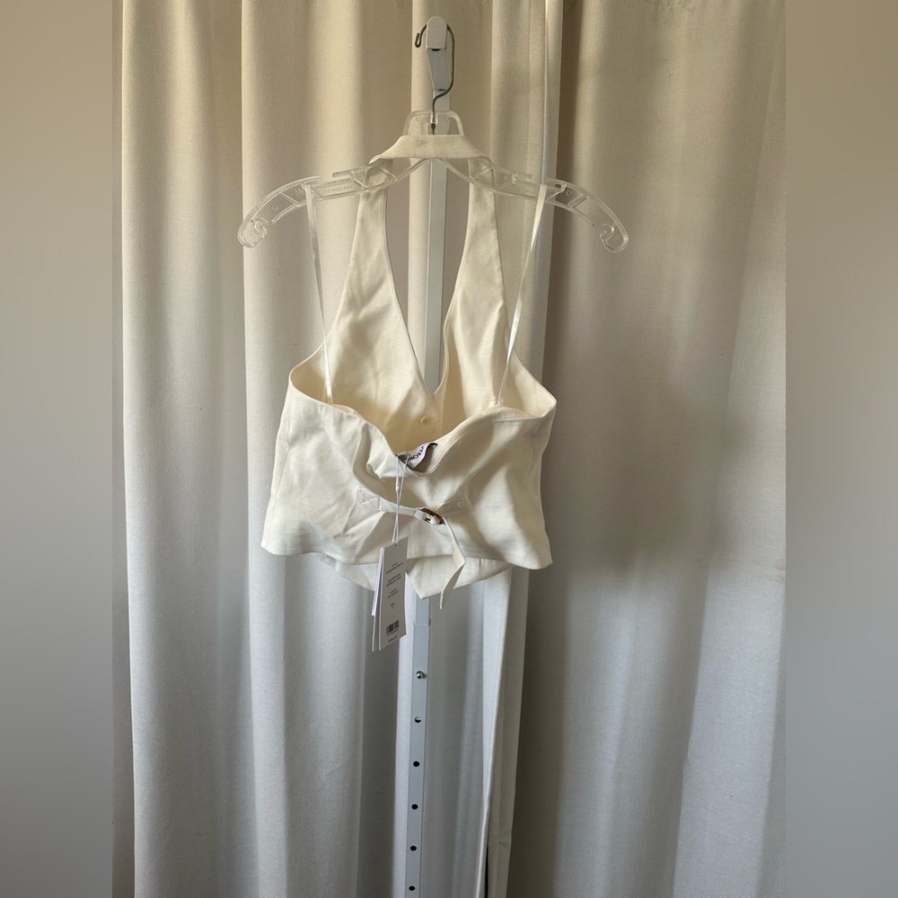 Veronica beard Arabella halter neck linen blend vest FINAL PRICE - Picture 7 of 12
